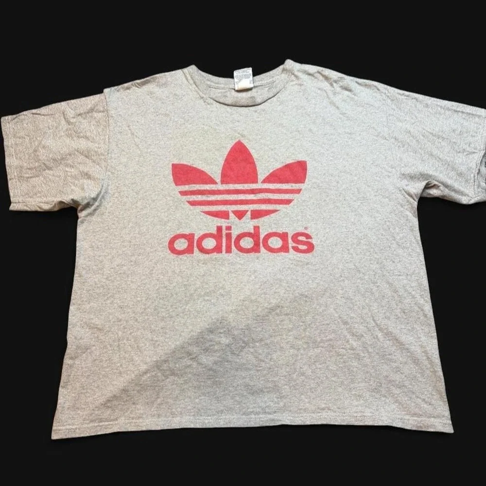 Vintage Adidas 90s trefoil double sided sportswear tshirt size XL